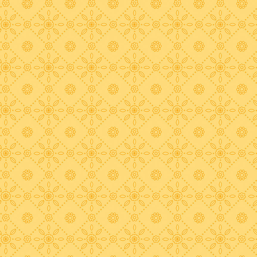 Little Darlin' Folk Tile Yellow Yardage by the RBD Designers for Riley Blake Designs | C16973-YELLOW