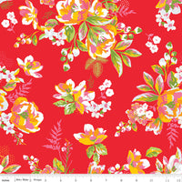 Wide Back Picnic Florals Floral Red by My Mind's Eye for Riley Blake | Wide Quilt Backing Fabric | WB14619-RED