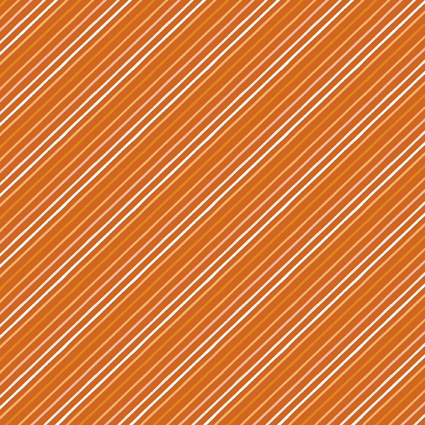 Happy Fall Days Stripes Rust Yardage by Kelsey Carlson for Riley Blake Design | C16346-RUST