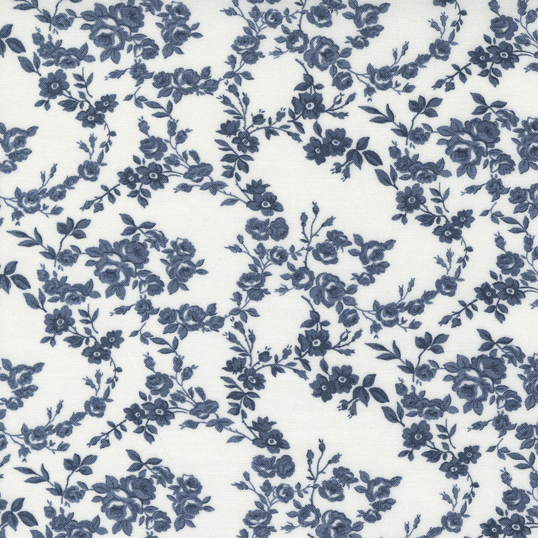 Nantucket Summer Surfside Cream Navy Yardage by Camille Roskelley for Moda Fabrics | 55263 23