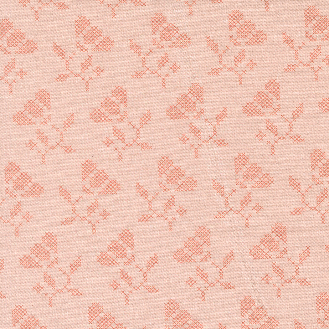 Sunbonnet Blooming Stitches Pink Yardage by Heather Briggs of My Sew Quilty Life for Moda Fabrics | 31764 15