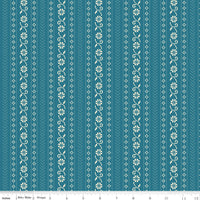 First Blooms Cross Stitch Denim Yardage by Heather Peterson for Riley Blake Designs | C16325-DENIM