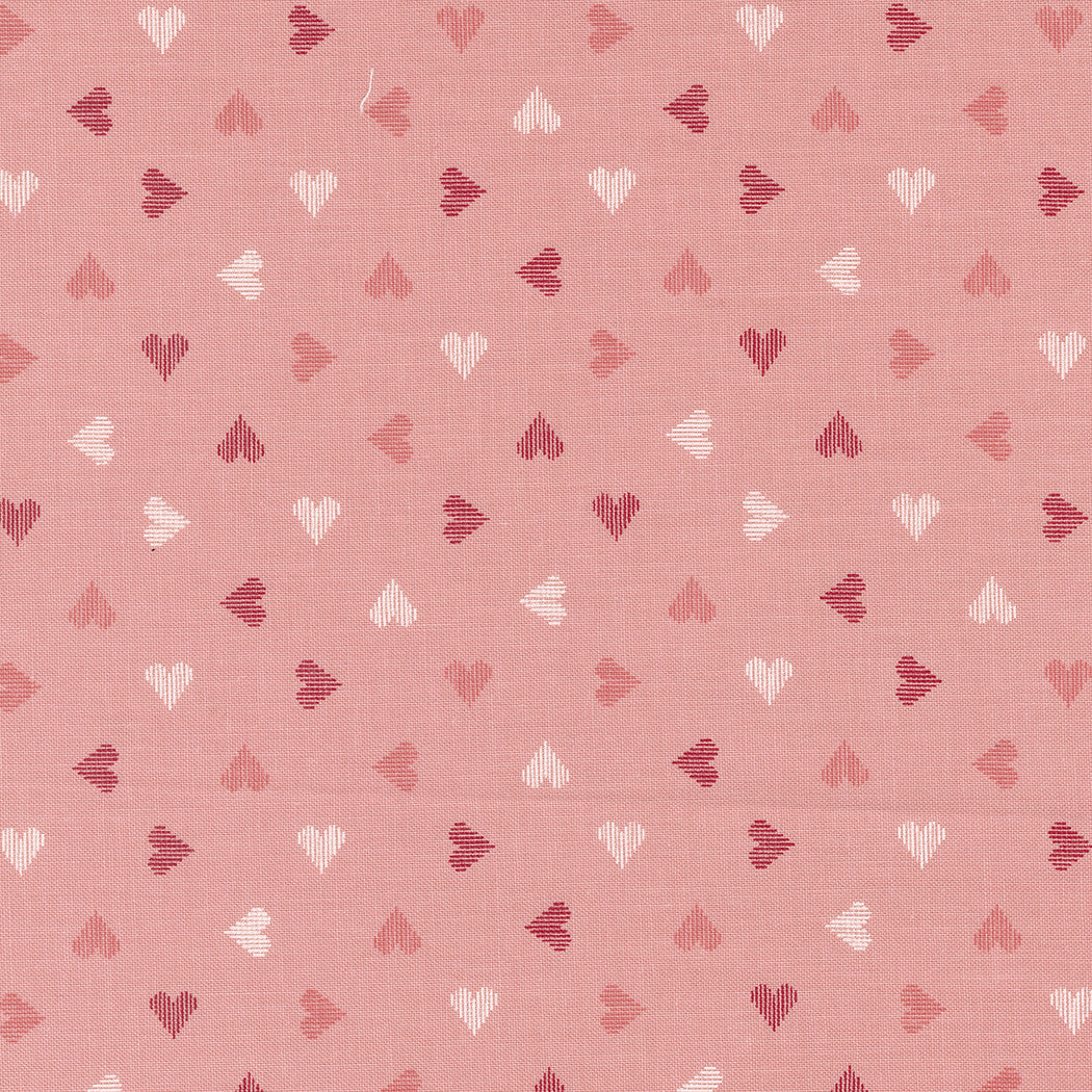 Love Blooms Sweetheart Valentines Hearts Blush Yardage by Lella Boutique for Moda Fabrics | 5223 14
