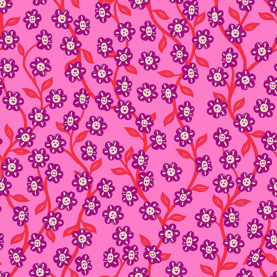 PRESALE Hello Alice Chatty Garden Lipstick Yardage by Sarah Watts for Ruby Star Society | RS2128 13