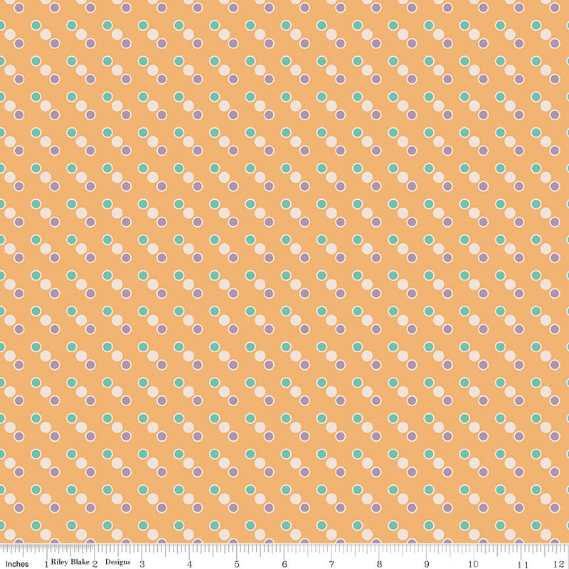 Sale! Bee Dots Marigold Marjorie Yardage by Lori Holt for Riley Blake Designs | C14171 MARIGOLD