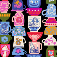 PRESALE Hello Alice Tea Party Black Yardage by Sarah Watts for Ruby Star Society | RS2122 13