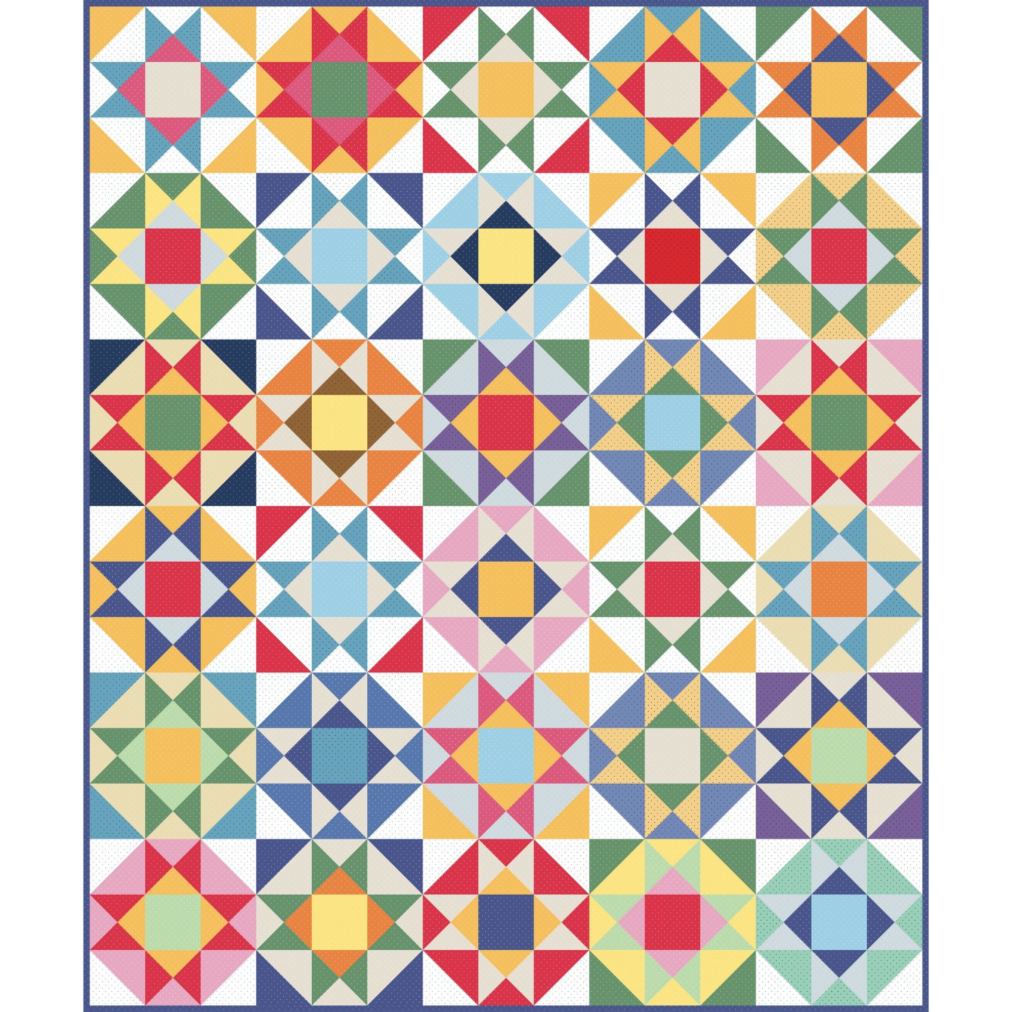Star Tiles Custom Quilt Kit With American Jane Pindots by American Jane for Riley Blake Designs | Size 45" x 54"