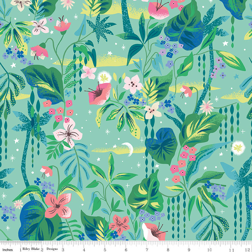 Forever Neverland Tropical Floral Songbird Yardage by Jill Howarth for Riley Blake Designs | C15903-SONGBIRD