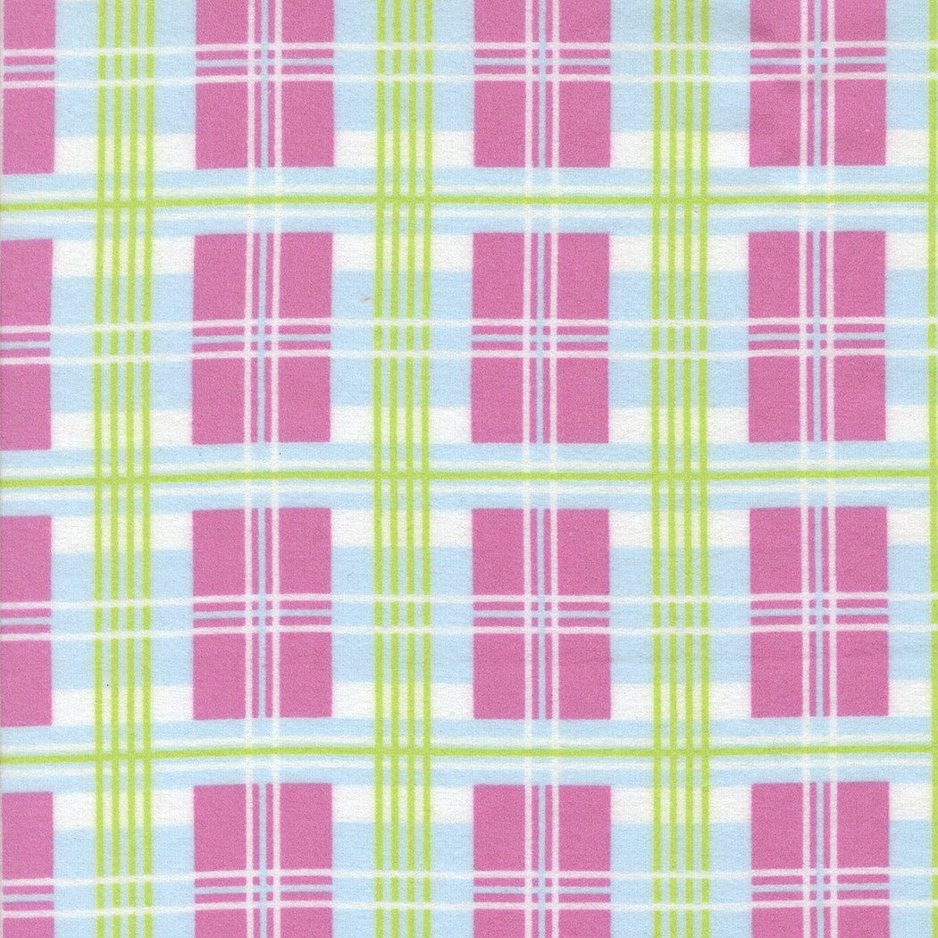 Sherbet Sunshine Flannel Sherbet Plaid Petal Pink Yardage by Corey Yoder for Moda Fabrics | 29222 27F