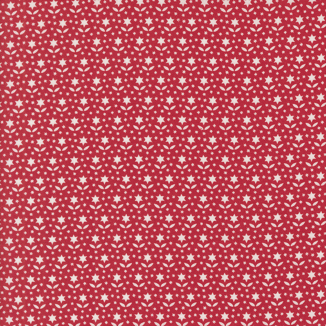 Buon Natale Star Blooms Pomegranate Yardage by Fig Tree & Co for Moda Fabrics | 35405 14