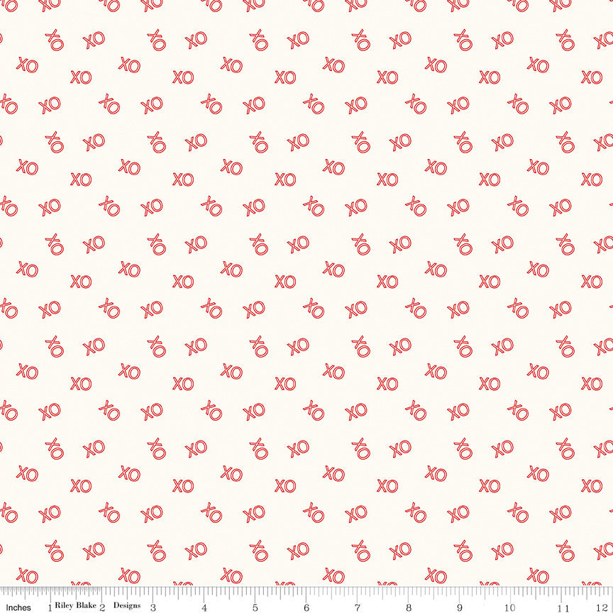 Sweetheart XO Cream by My Mind's Eye for Riley Blake Designs | C15504-CREAM