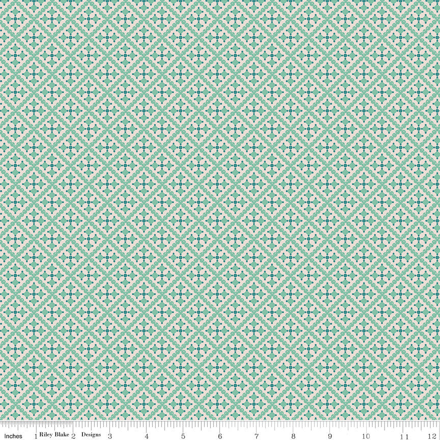 Gentler Times Shenanigans Sea Glass Yardage by Lori Holt of Bee in My Bonnet For Riley Blake Designs | C16487-SEAGLASS