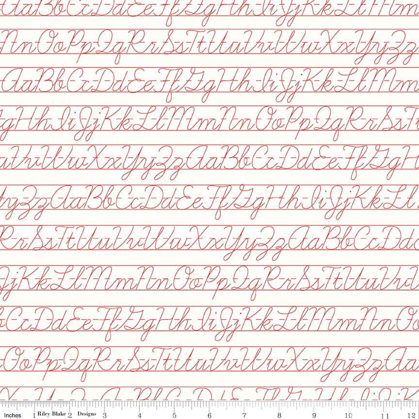 Bee Backgrounds Red Penmanship By Lori Holt for Riley Blake Designs | C6388 RED | Low Volume Fabric
