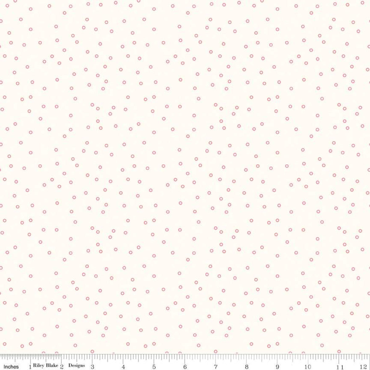 Bee Backgrounds Tiny Circle Coral by Lori Holt of Bee in My Bonnet for Riley Blake Designs | C6384 CORAL