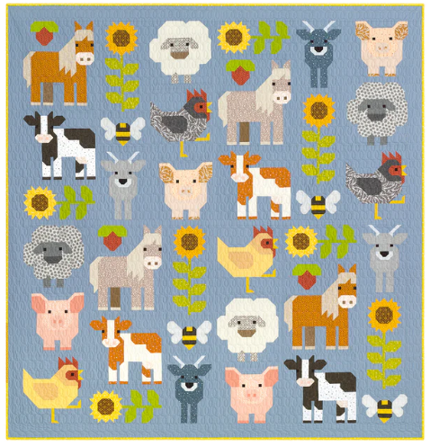 Fab Farm Sampler Quilt Pattern by Elizabeth Hartman | EH 069 | Sampler Quilt