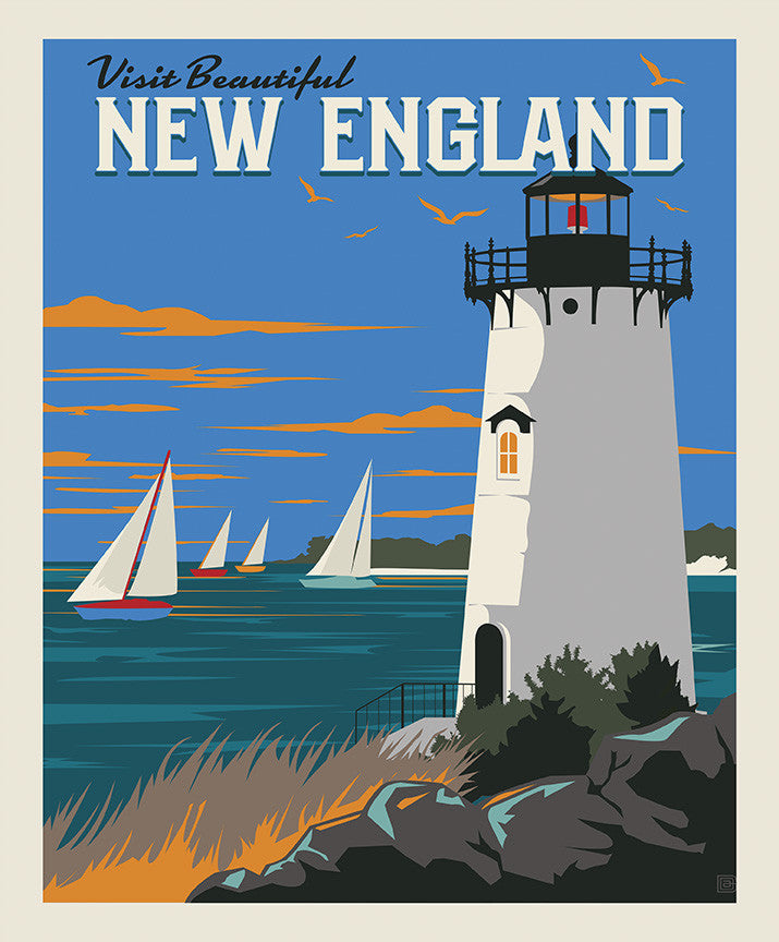 Sale! Destinations New England Poster Panel | SKU #P10974-NEWENGLAND
