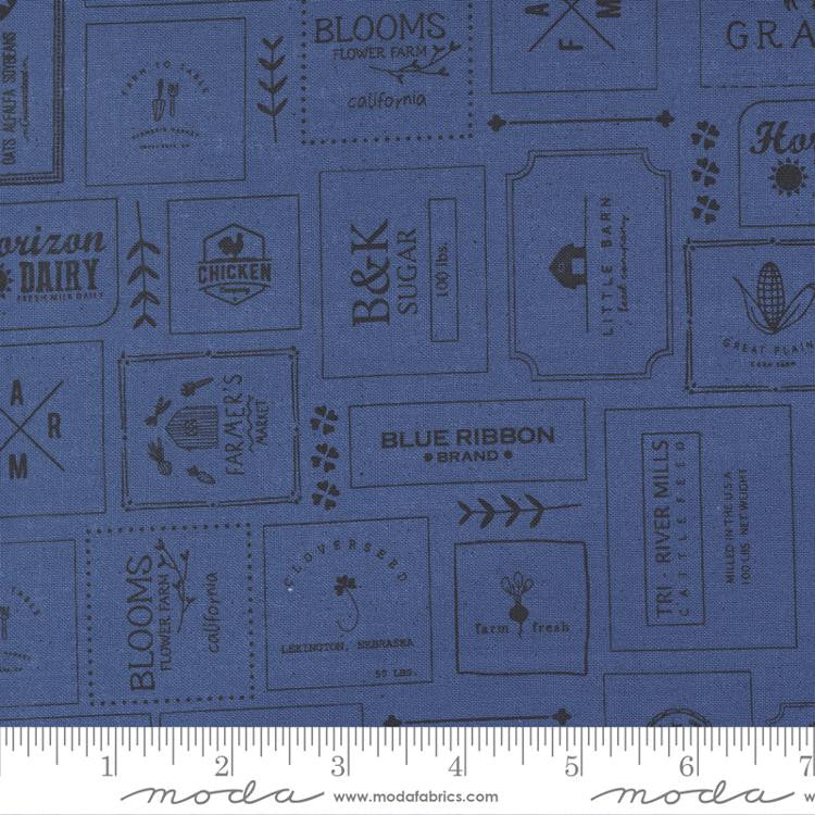 Sale! Graze Navy Farm Fresh Yardage by Sweetwater for Moda Fabrics | 55600 22 | Remnant Fat Quarter