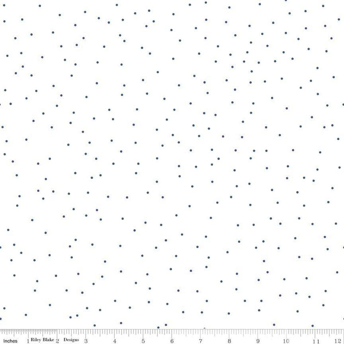 Pin Dot Denim Seasonal Basic by Lori Holt of Bee in my Bonnet for Riley Blake | C705-DENIM