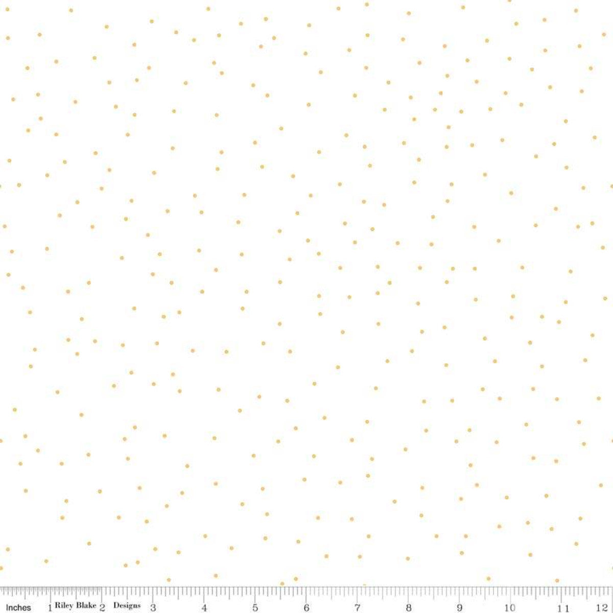 Honey Pin Dot Yardage by Lori Holt for Riley Blake Designs | C705 HONEY