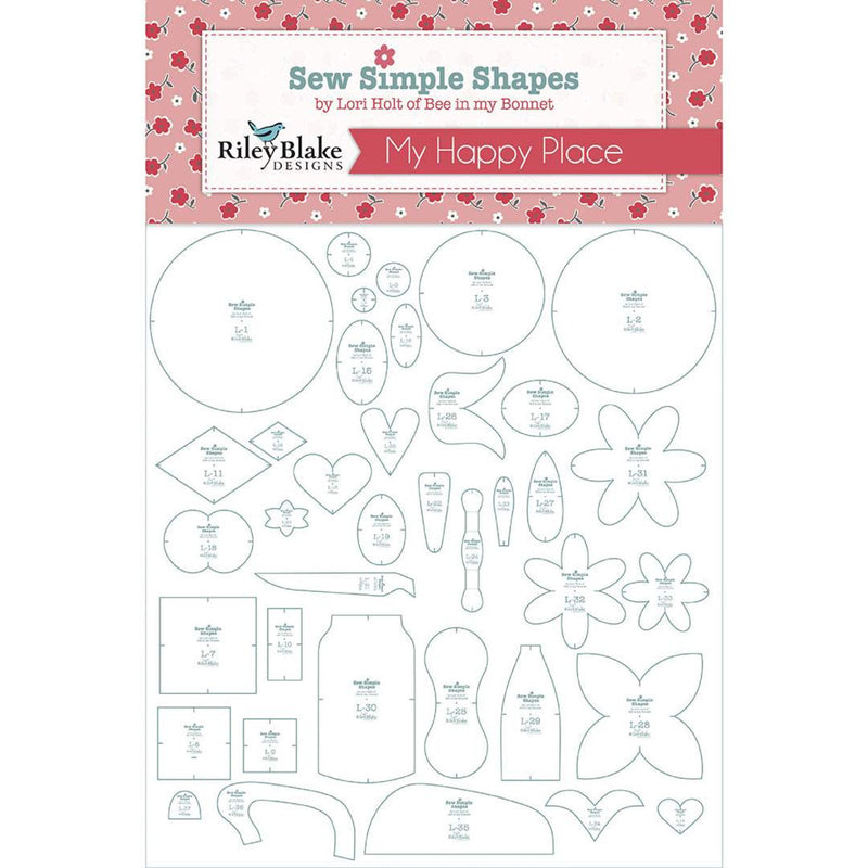 Lori Holt's My Happy Place Sew Simple Shapes | SKU #ST-22051 Stitch Template Set