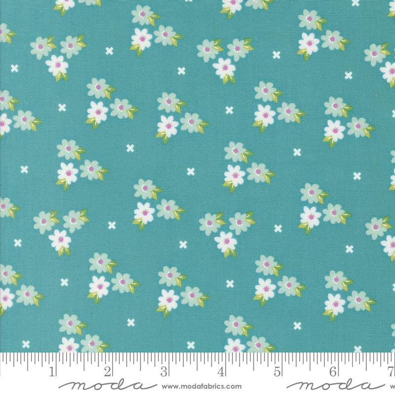 Laguna Sunrise Morning Glory Teal Yardage by Sherri & Chelsi for Moda Fabrics | 37682 18