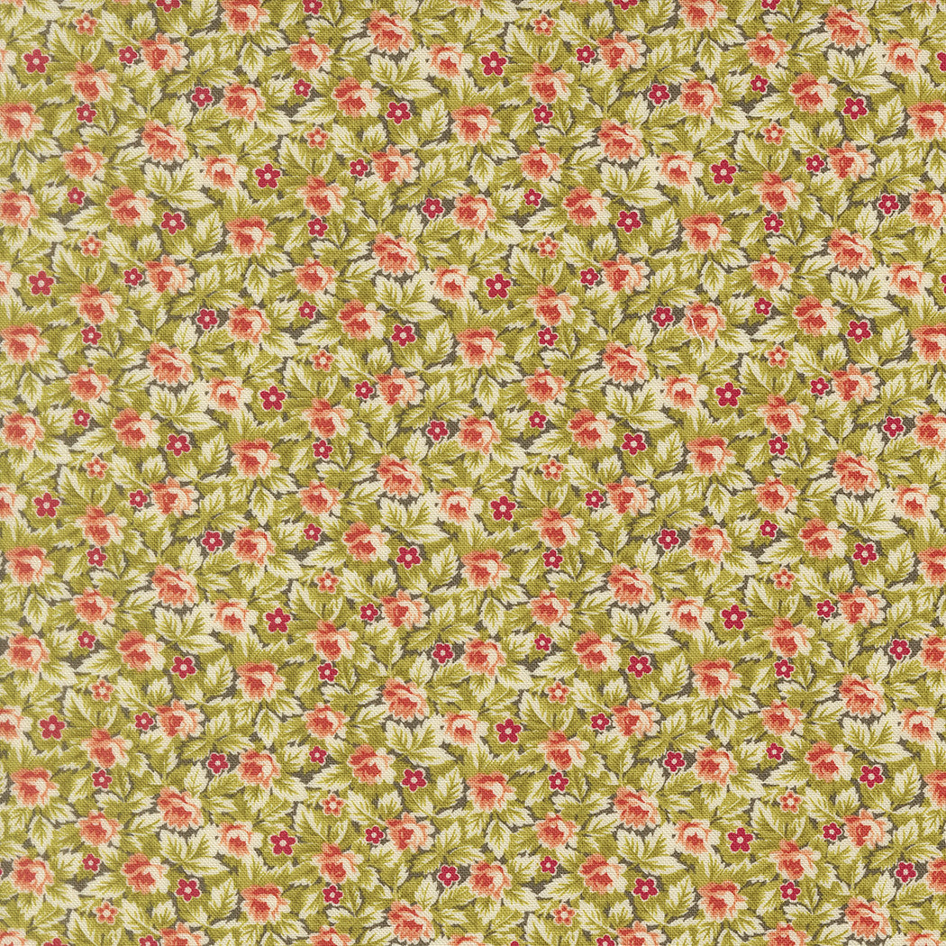 PRESALE Butternut and Sage Mums and Posies Sage Yardage by Fig Tree & Co for Moda Fabrics | 35443 30