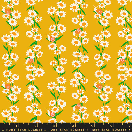 Carousel Daisy Chain Goldenrod Yardage by Melody Miller for Ruby Star Society | 5 Yard Cut | RS0098 11