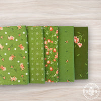 Abloom Custom Fat Quarter Bundle Green by Corey Yoder for Moda Fabrics | 5 Fat Quarters