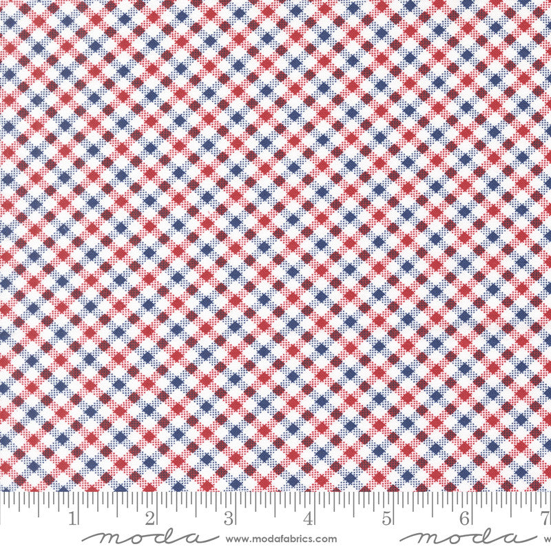 PRESALE Star Spangled Simple Check Patriotic Yardage by April Rosenthal of Prairie Grass for Moda Fabrics | 24175 11