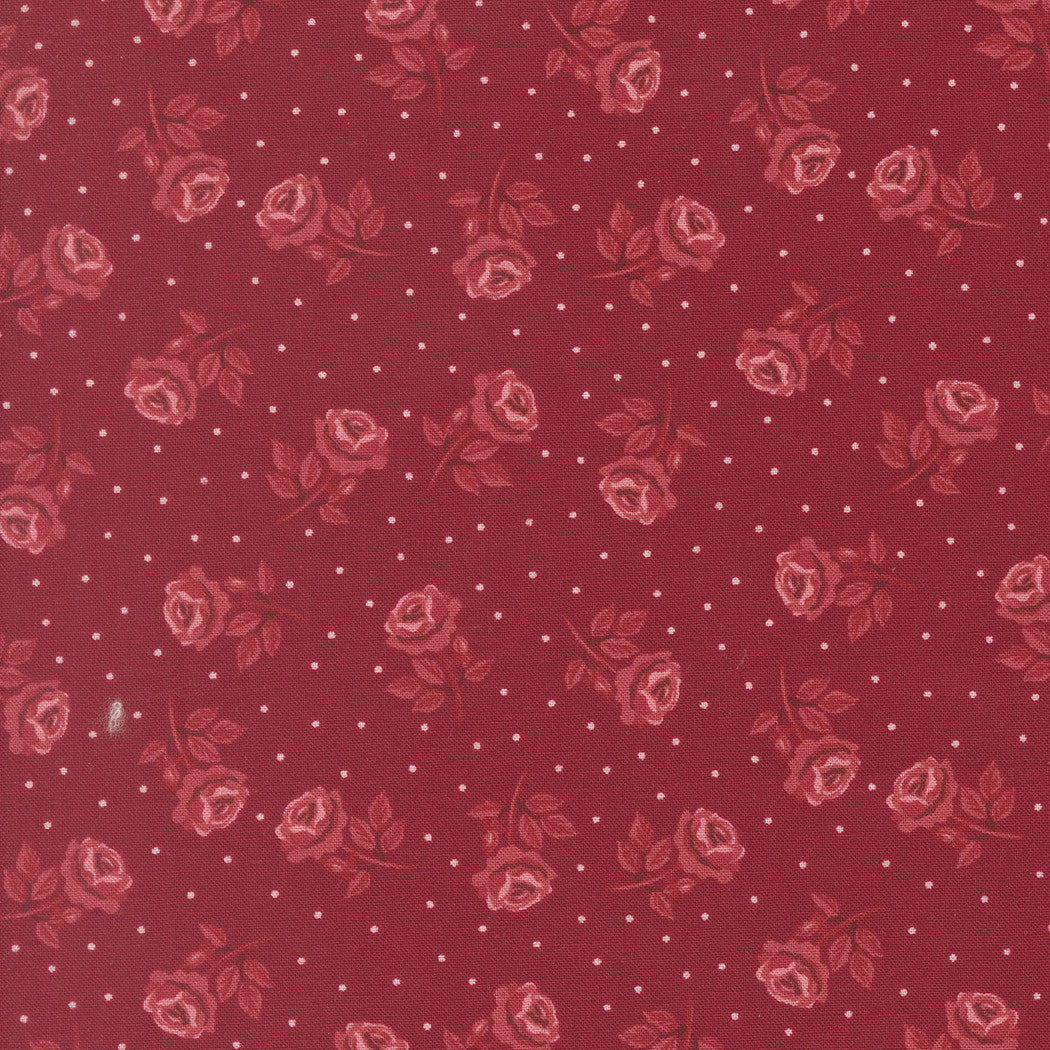 PRESALE Je T'aime Roses Are Red Scarlet Yardage by Stacy Iest Hsu for Moda Fabrics | 20995 18
