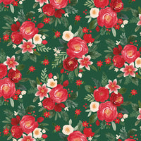 PRESALE Charming Christmas Main Green Yardage by Kelsey Carlson for Riley Blake Designs | C16350-GREEN