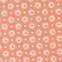 PRESALE Sunbonnet Flower Dots Coral Yardage by Heather Briggs of My Sew Quilty Life for Moda Fabrics | 31762 41