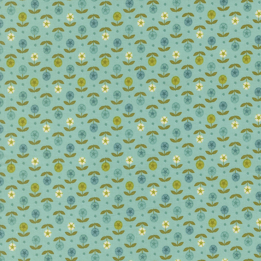 Happy Daze Flower Dot Aqua Yardage by Chloe’s Closet for Moda Fabrics | 33846 18