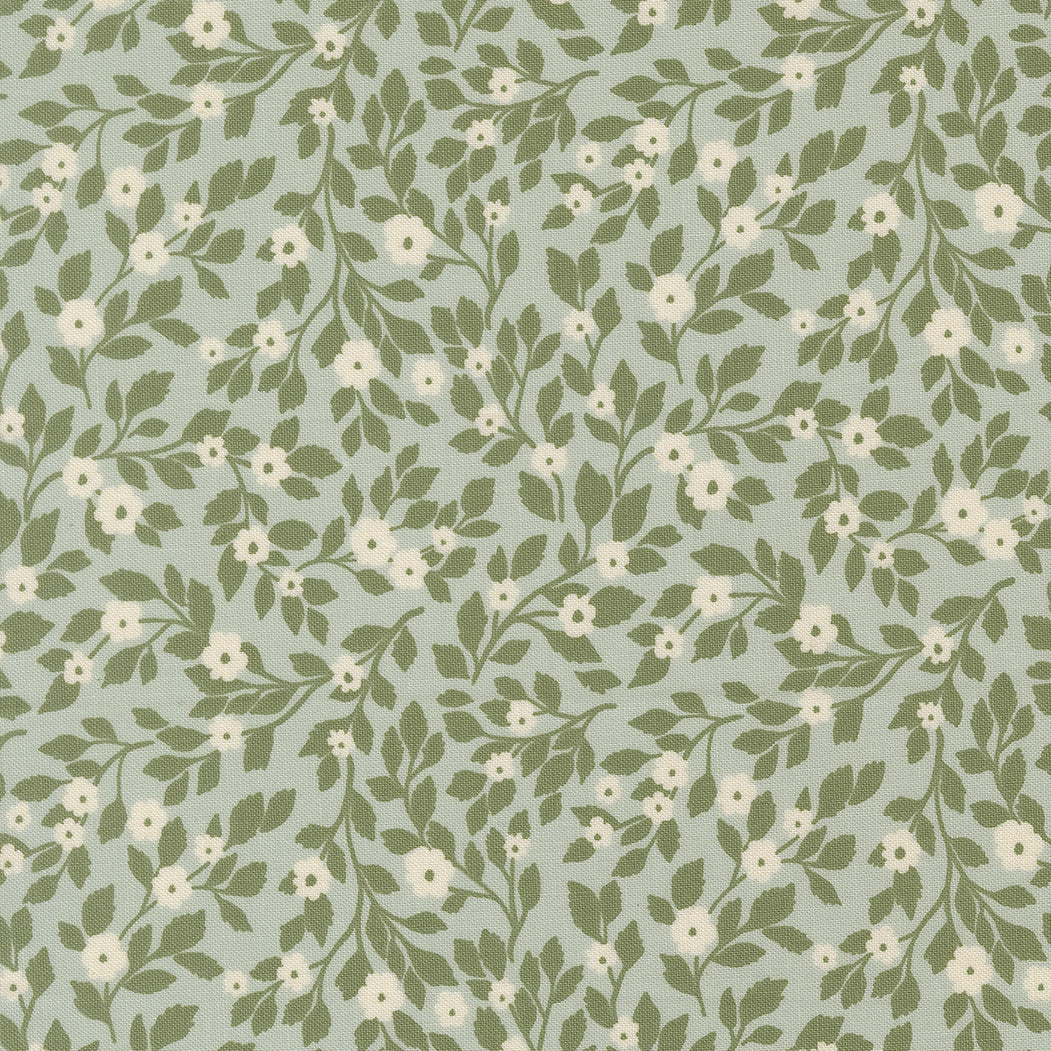 PRESALE True Love Daydream Posies Robins Egg Yardage by Lella Boutique for Moda Fabrics | 5261 14