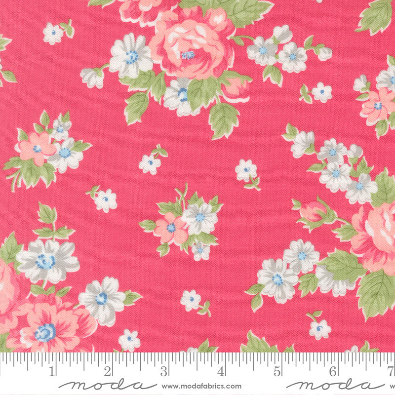 A Cat Named Stitch Blooming Rosie Yardage by Camille Roskelley for Moda Fabrics | 55340 18