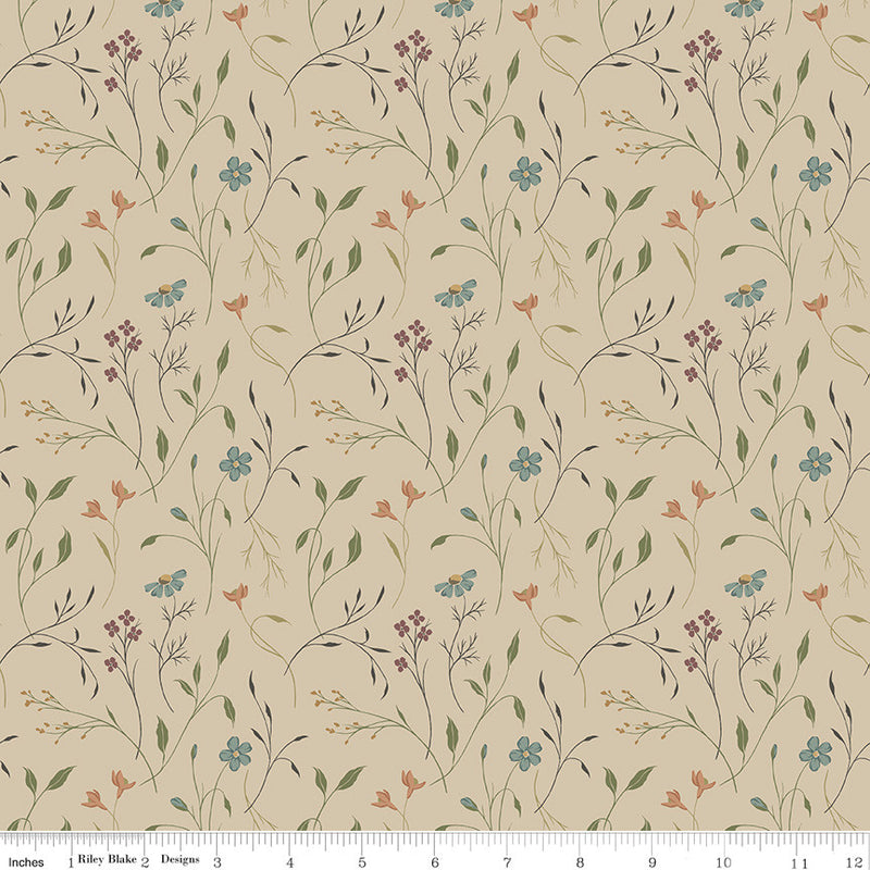 PRESALE TThreads of Grace Main Taupe Yardage by Kassidy Grace for Riley Blake Designs | C16820-TAUPE