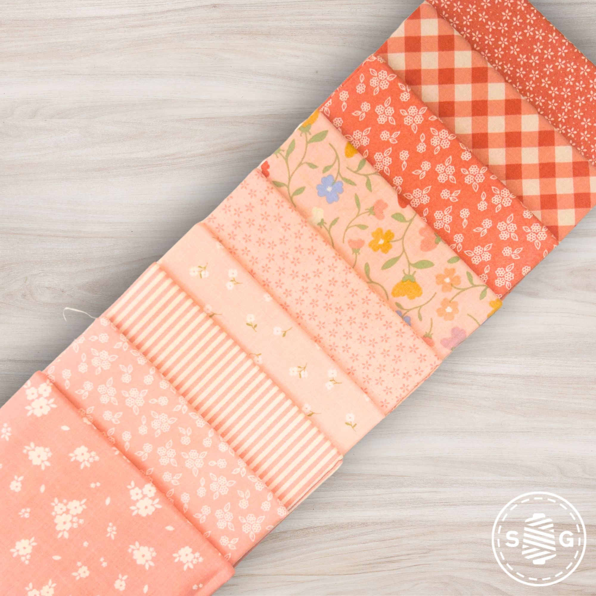 Pastel Prairie Custom Fat Quarter Bundle Pink by My Sew Quilty Life for Moda Fabrics  | Curated Bundle | 8 Fat Quarters