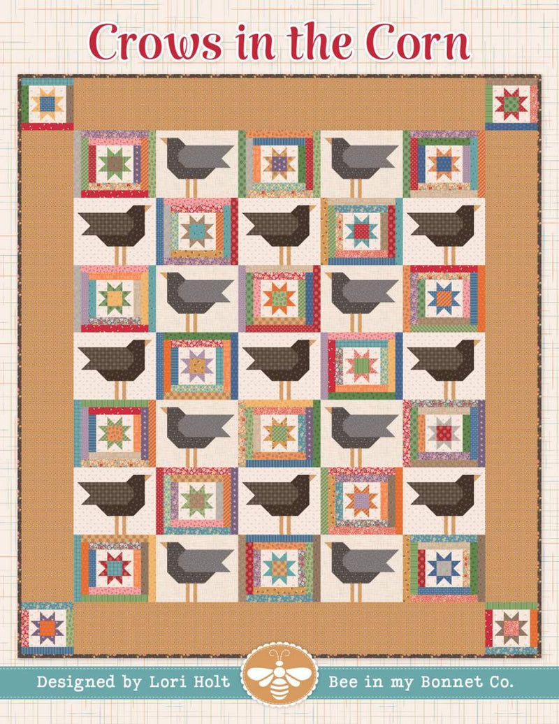 Crows in the Corn Quilt Pattern by Lori Holt for It's Sew Emma| Fat Eighth Friendly | 64 x 80 Finished Size