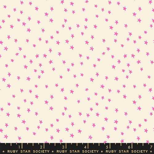 PRESALE Starry Mini Neon Pink Yardage by Alexia Marcelle Abegg for Ruby Star Society and Moda Fabrics | RS4110 22