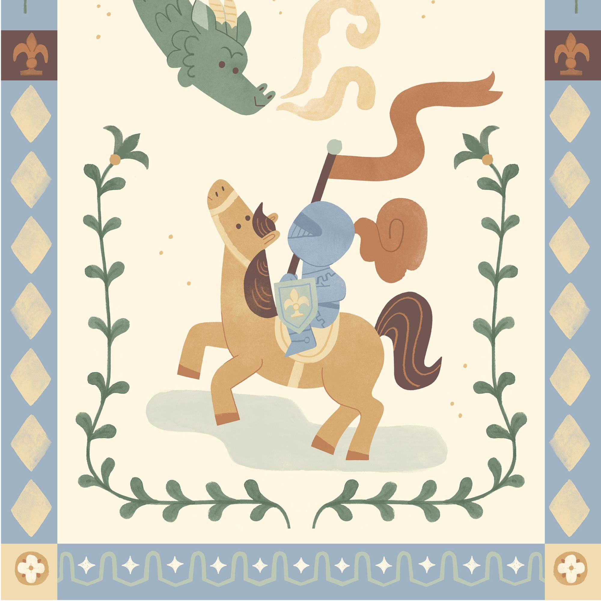Faraway Kingdom Once Upon a Time Panel by Natàlia Juan Abelló | Panel Size size 23 1/2" x 43 1/2" | P17436-PANEL