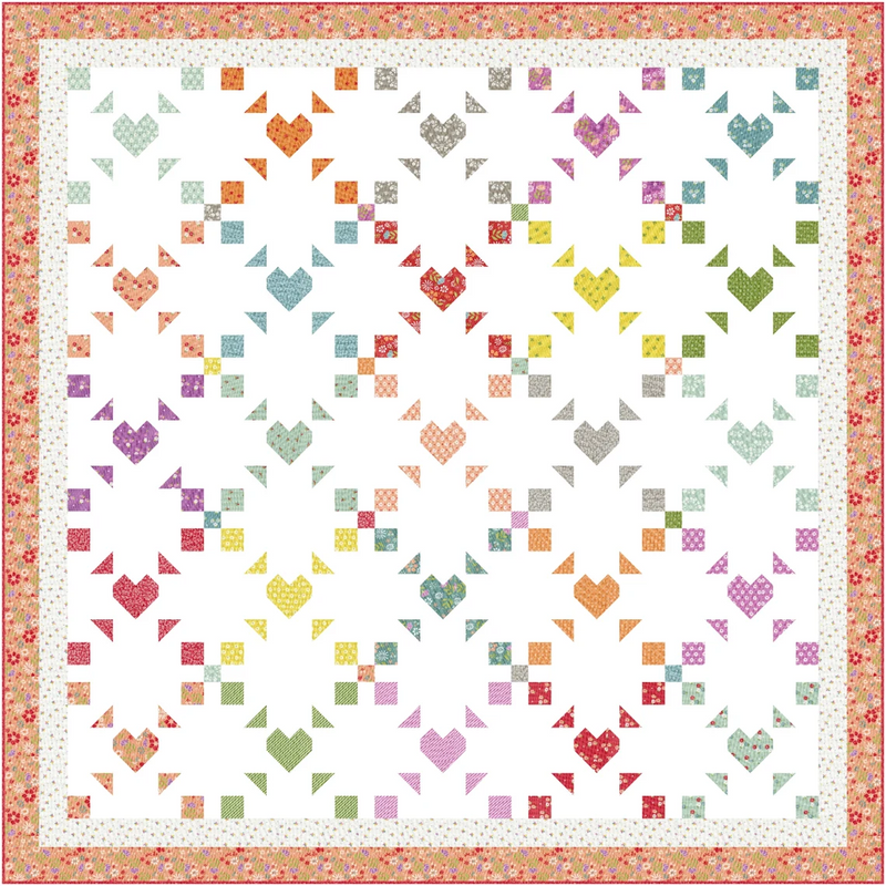 Luminosity Quilt Pattern by Chelsi Stratton of Sherri & Chelsi | Quilt Size 77 1/2" x 77 1/2"  | CSD 162