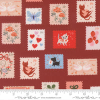 PRESALE Funny Valentine Stamps Rose Yardage by Lizzy House for Moda Fabrics | 37143 17