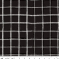 PRESALE Moonlit Trellis Grid Black Yardage by My Mind's Eye for Riley Blake Designs | C18215-BLACK