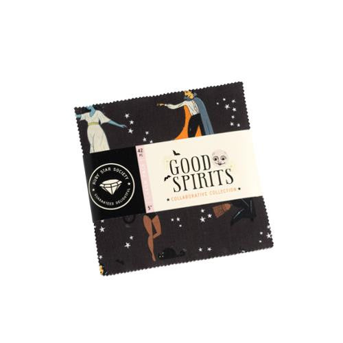 Good Spirits Charm Pack Ruby Star Society Halloween Fabric Precut Bundle | 42 Assorted Precut Pieces RS5135PP