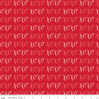 Letters to Cupid XOXO Red Yardage by My Mind's Eye for Riley Blake Designs | C16983-RED