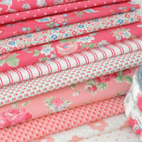 A Cat Named Stitch Custom Fat Quarter Bundle Pink by Camille Roskelley for Moda Fabrics | Curated Bundle | 11 Fat Quarters