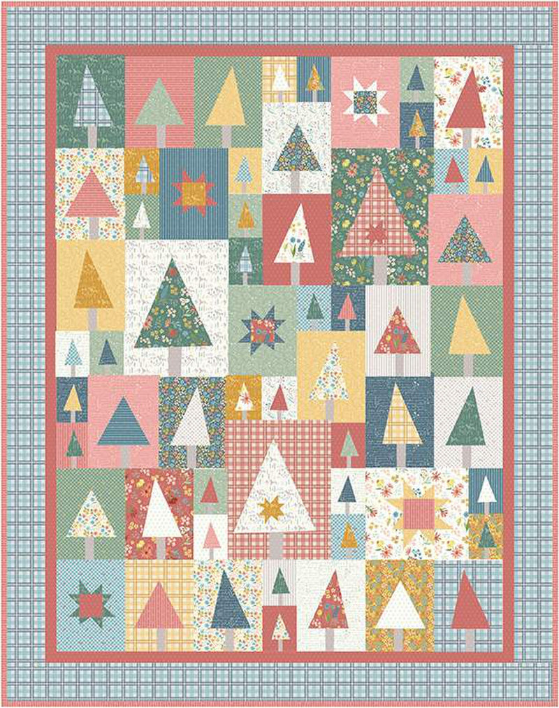 Pine Hollow Patchwork Forest Quilt Kit using Albion Yardage by Amy Smart for Riley Blake Designs | Twin Size 72" x 90"