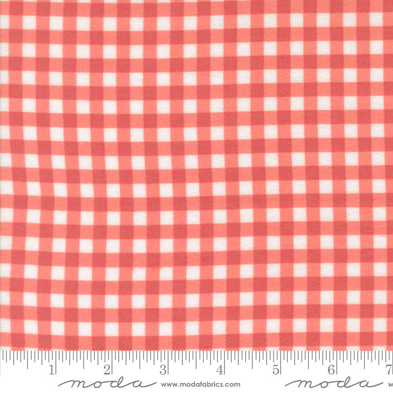 Sherbet Sunshine Flannel Gingham Strawberry Yardage by Corey Yoder for Moda Fabrics | 29224 12F