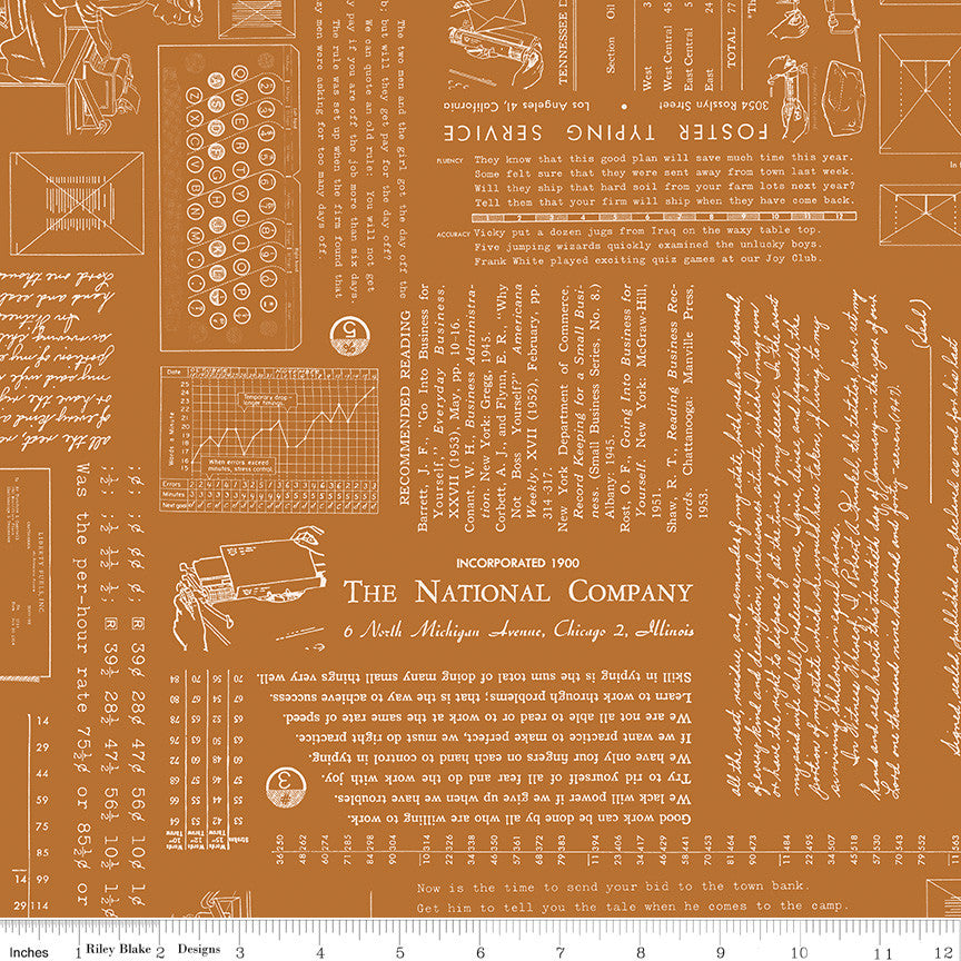 TYPE/ography Caramel Yardage by Lori Holt of Bee in My Bonnet for Riley Blake Designs | C16850-CARAMEL