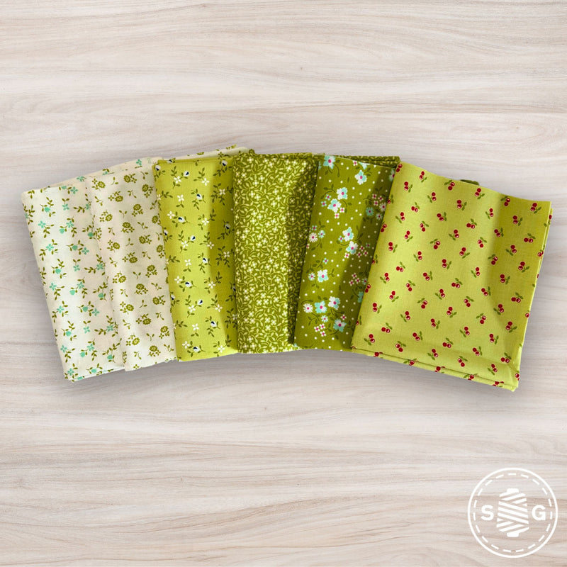 Cali & Co Custom Fat Quarter Green Bundle by Corey Yoder for Moda Fabrics | Curated Bundle 6 FQs